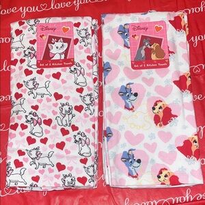 Disney Red and Pink Animal Kitchen Towels